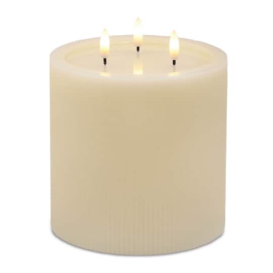 Melrose 5.75" x 7" Beige FIA WICK Pillar Candles, 2ct.